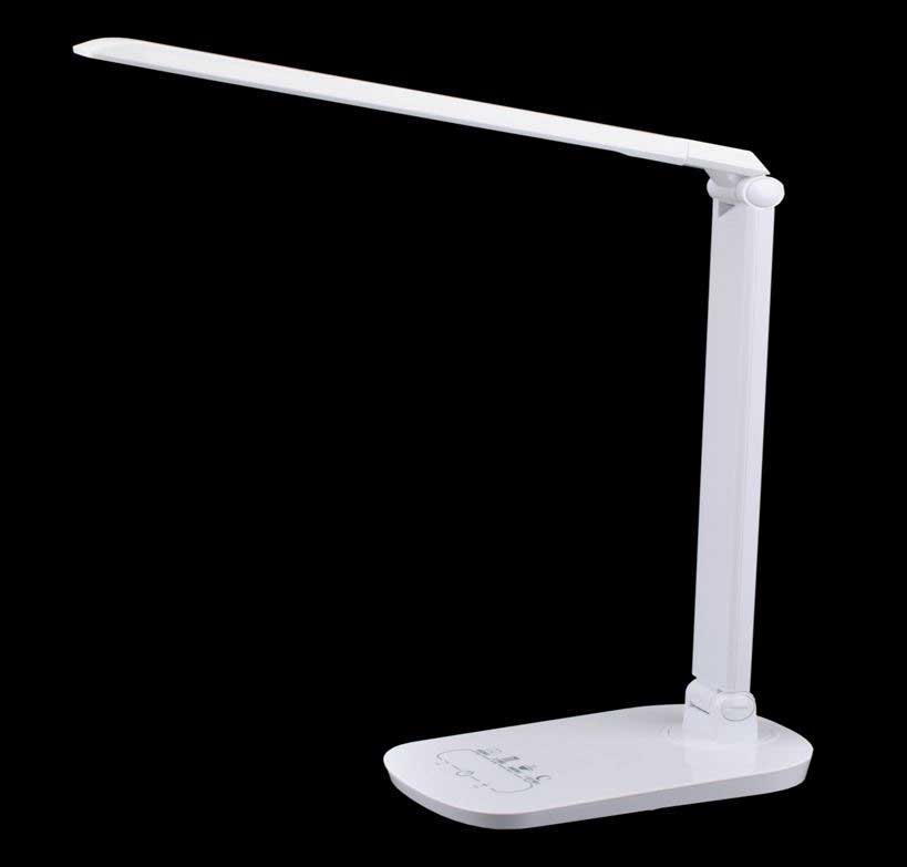 8 Watt LED 16.1"x3.3"x5.8" White Desk Lamp (8 pcs/ctn)