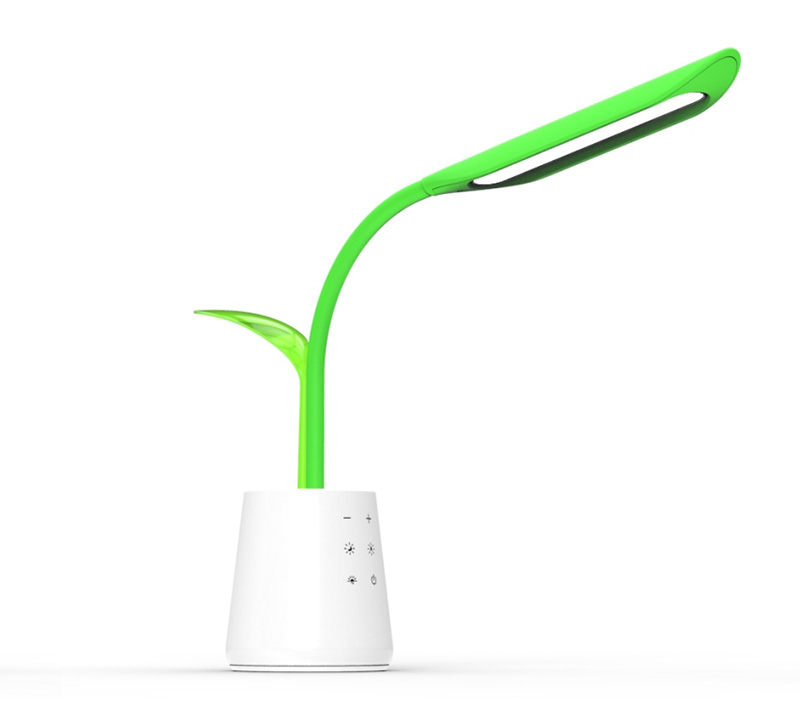 8 Watt LED Green Leaf Shape Desk Lamp (8 pcs/ctn)