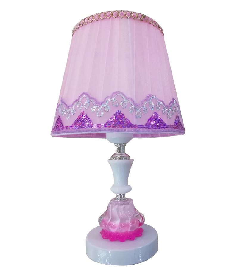14&quot;x8.3&quot; Pink Sparkle Design Table Lamp (12 pcs/ctn)