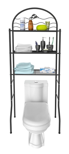 [19009BK] 3 Shelves Black Bathroom Space Saver (6 pcs/ctn)