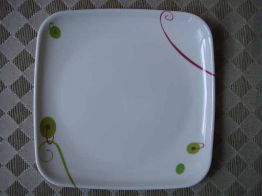 [M907-75S] 7.5" Square Plate, 100% Melamine (48 pcs/ctn)