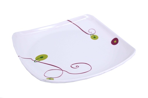 [M907-75S] 7.5" Square Plate, 100% Melamine (48 pcs/ctn)