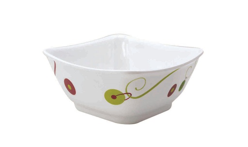[M908-6S] 6" Square Bowl, 100% Melamine (48 pcs/ctn)