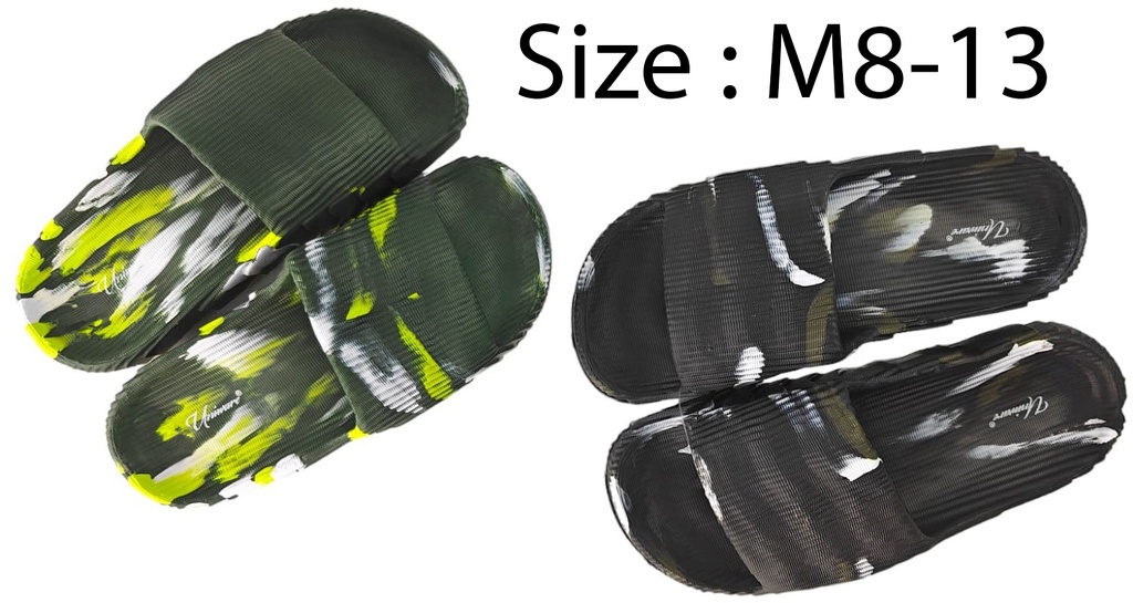 Man Summer Slippers, Mixed Color (24 pair/ctn)