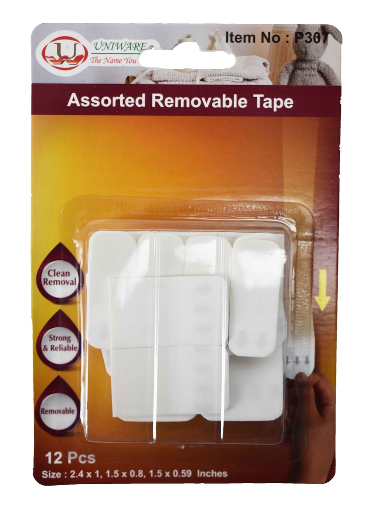12 pc Traceless Adhesive Tape Set (120 sets/ctn)