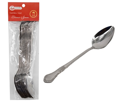 [20041] 12 pc Stainless Steel Dinner Spoons (50 bag/ctn)