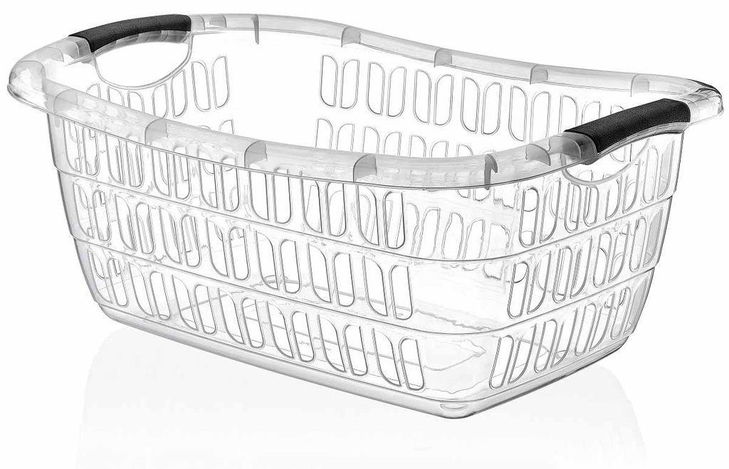 25 Liter Clear Rectangle Laundry Basket (10 pcs/ctn)