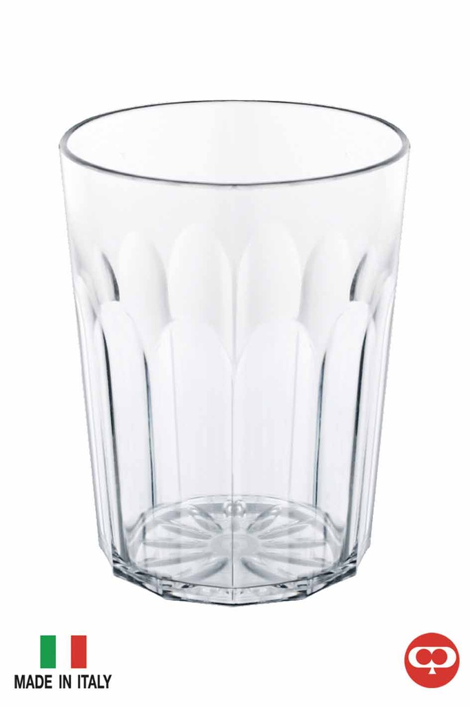 17oz(500ml) Medium Oasi Ribbed Plastic Italian Tumbler (24 pcs/ctn)