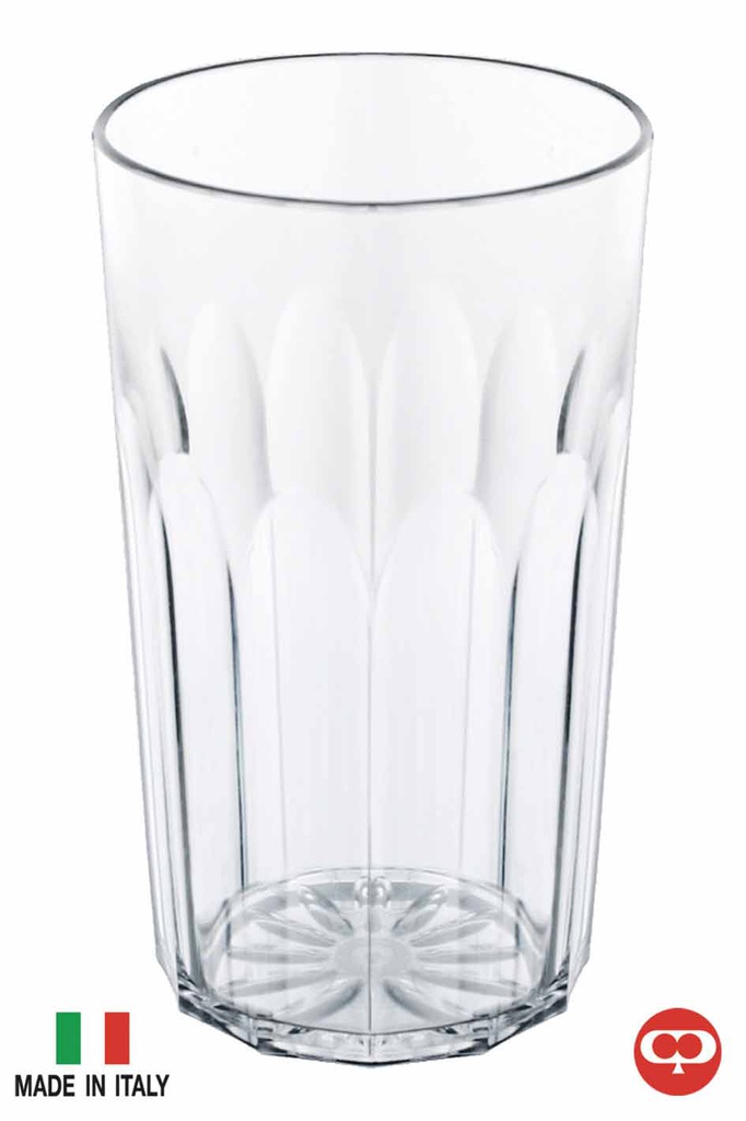 22oz(650ml) Large Oasi Ribbed Plastic Italian Tumbler (24 pcs/ctn)