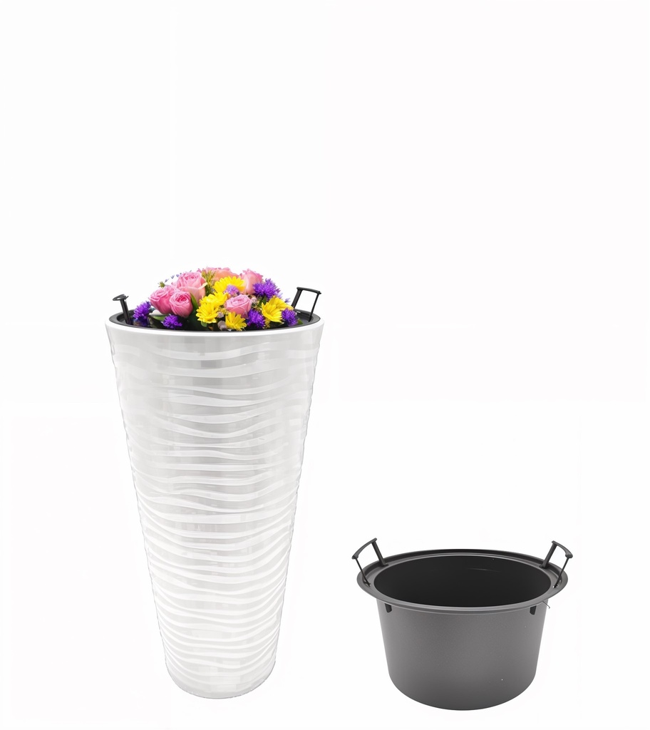 5.5LT Flower Vase, White (13 pc/ctn)