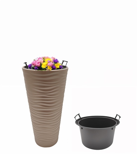 [FL0170BR] 5.5LT Flower Vase, Mocha (13 pc/ctn)