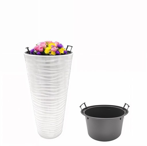 [FL0171WH] 9LT Flower Vase, White (12 pc/ctn)