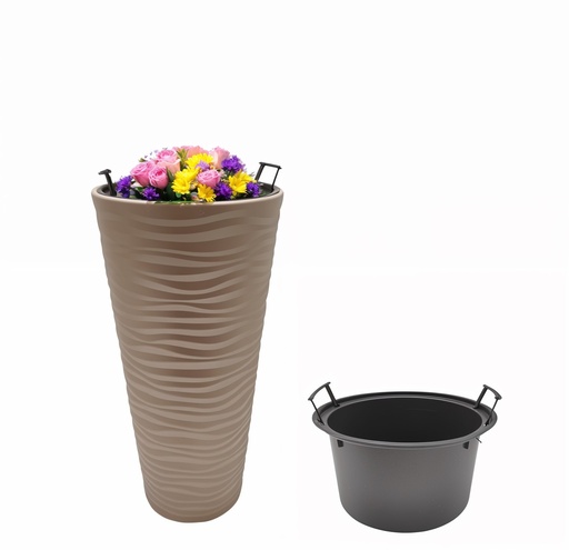 [FL0171BR] 9LT Flower Vase, Mocha (12 pc/ctn)