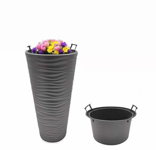 [FL0171GY] 9LT Flower Vase, Anthracite (12 pc/ctn)