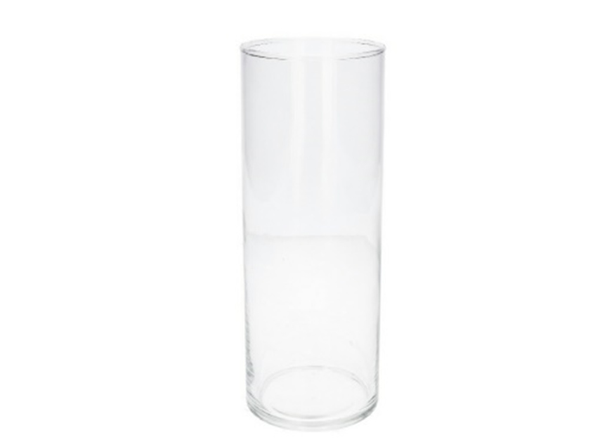 Clear Glass Vase, H11.8"xD3.7",  30x9.5cm (9 pc/ctn)