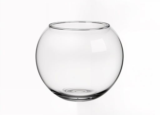 [GA2522] Clear Glass Fish Bowl, H6.1"xD7.5",  15.5x19cm (4 pc/ctn)