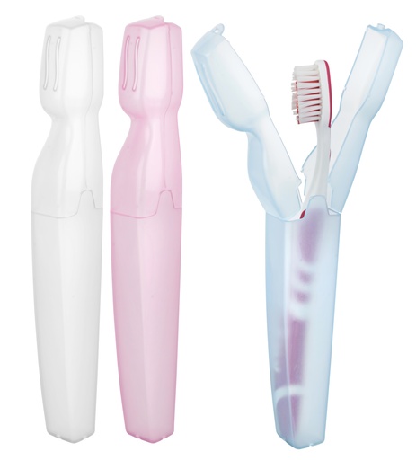 [P73010] 2 Toothbrush Travel Case Set (36 sets/ctn)