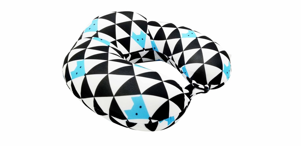 Memory Foam Neck Pillow, Geometric Pattern (24 pc/ctn)