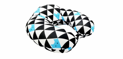 [PL002] Memory Foam Neck Pillow, Geometric Pattern (24 pc/ctn)