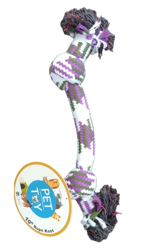 [PP-T12] 10" Polyester Rope Bone Dog Toy (80 pcs/ctn)