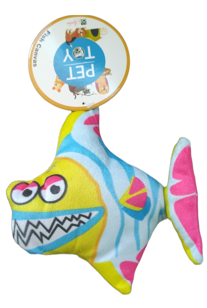6.3" Fish Canvas Texture Dog Toy (100 pcs/ctn)