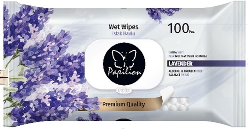 [PP13597] 100 Sheets Lavender Wet Towels with Cap (18 pcs/ctn)