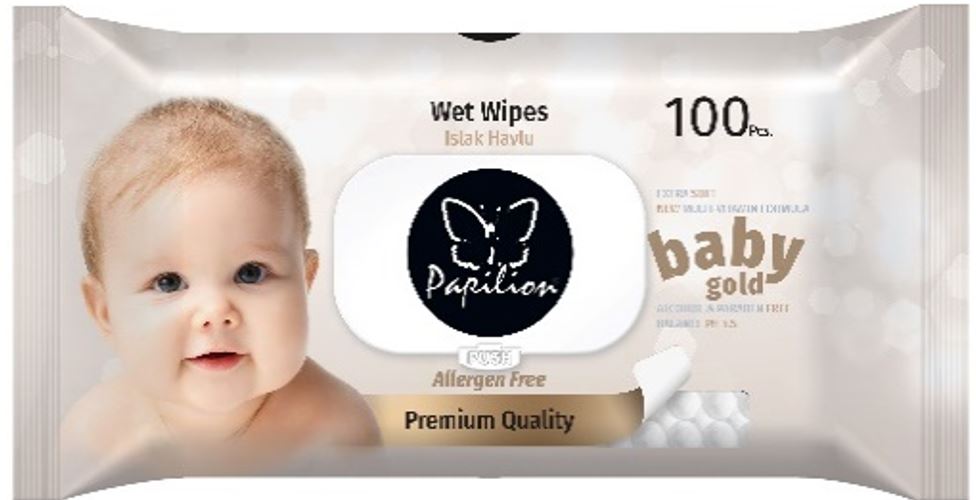 100 Sheets Baby Wet Towels with Cap (18 pcs/ctn)