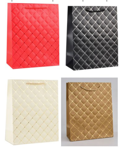 13" x 10" x 5"(26 x 32 x 12cm) Embossed Design Gift Bag (144 pc/ctn)