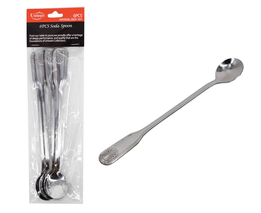 [20086] 18/0 Stainless Steel Soda Spoon (6pc/bag, 300 pcs/ctn)