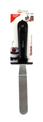 [20092] 11" Stainless Steel Thin Spatula w. Black Handle (48 pcs/ctn)