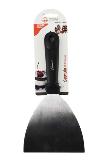 [20093] 5" Stainless Steel Scraper w Black Handle (48 pcs/ctn)