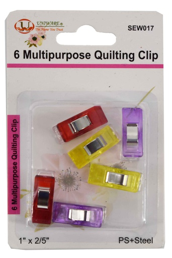 [SEW017] 6 pc Small Quilting Clip, Mixed Colors (288 pcs/ctn)