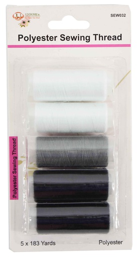 [SEW032] 5 Polyester Thread 200m Rolls (288 pcs/ctn)