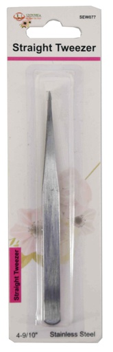 [SEW077] Stainless Steel Straight Tweezers (288 pcs/ctn)