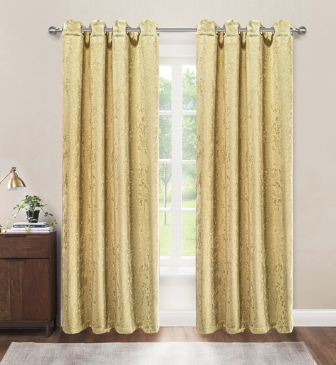 [WC53001GD] 54"x84" Lila 54"x84" Elara 99% Blackout Grommet Window Curtain, 100% Polyester (12 pc/ctn)