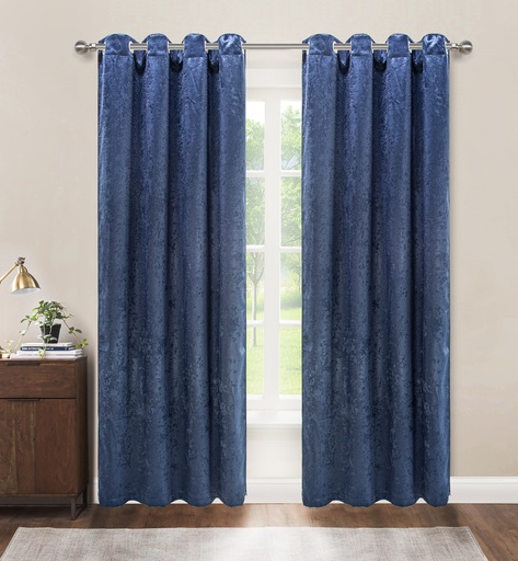 [WC53001NV] 54"x84" Lila 54"x84" Elara 99% Blackout Grommet Window Curtain, 100% Polyester (12 pc/ctn)