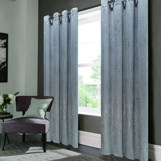 [WC56001GY] 54"x84" Elara 99% Blackout Grommet Window Curtain, 100% Polyester (12 pc/ctn)