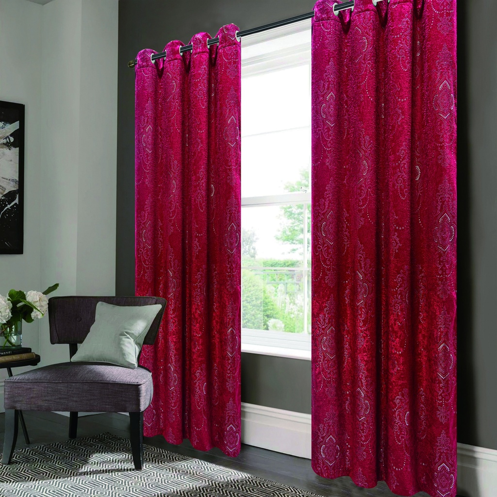 54"x84" Elara 99% Blackout Grommet Window Curtain, 100% Polyester (12 pc/ctn)
