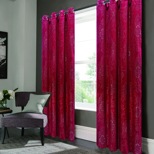 [WC56001BD] 54"x84" Elara 99% Blackout Grommet Window Curtain, 100% Polyester (12 pc/ctn)