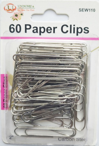[SEW110] 60 pc Assorted Carbon Steel Paper Clips (288 pcs/ctn)