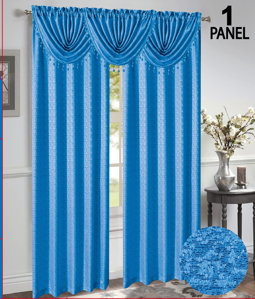 54"x 84" Mia Jacquard Grommet Window Curtain (12 pc/ctn)