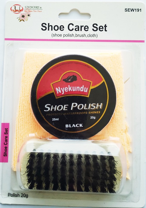 25ml Black Shoe Polish and Brush Set (144 pcs/ctn)