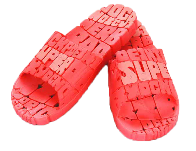 Women's Red Summer Massage Slipper/Sandal (48 pcs/ctn)
