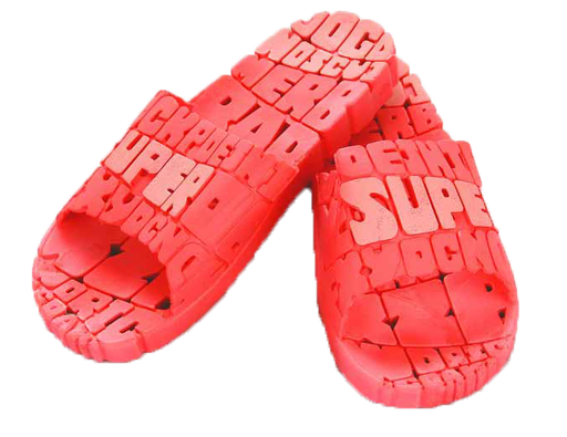 [SL003-RD] Women's Red Summer Massage Slipper/Sandal (48 pcs/ctn)