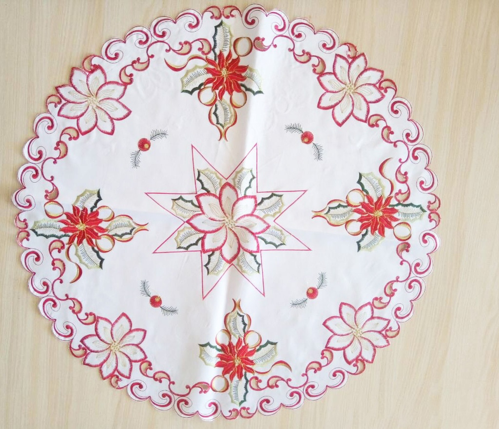 36" Round Table Cloth Flower, Mixed Colors (1000 sets/ctn)