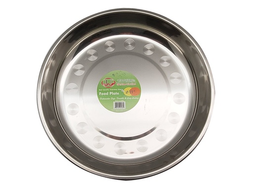[2028] 11" Stainless Steel Shallow Plate (24 pcs/ctn)