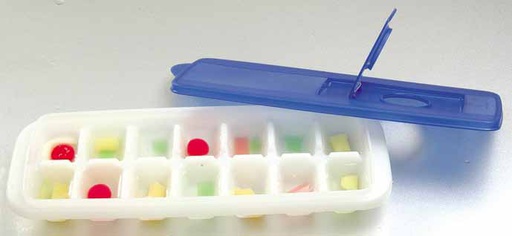 [TF607] Plastic Ice Cube Tray with Blue Lid (24 pcs/ctn)