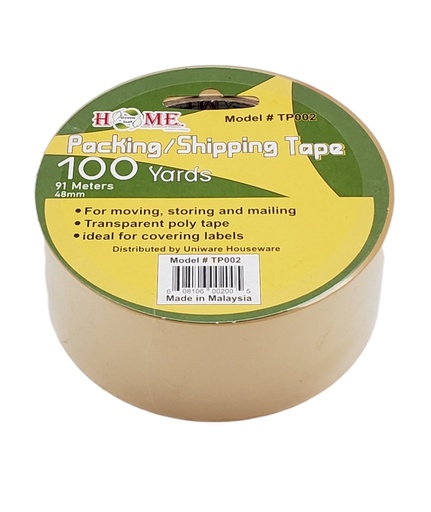 [TP002] 100 Yard x 2" Clear Packing Tape (36 pcs/ctn)