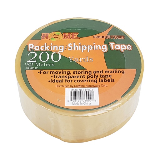 [TP003] 200 Yard x 2" Clear Packing Tape (36 pcs/ctn)