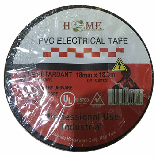 [TP007] 20 Yard Black Electrical Tape (100 pcs/ctn)